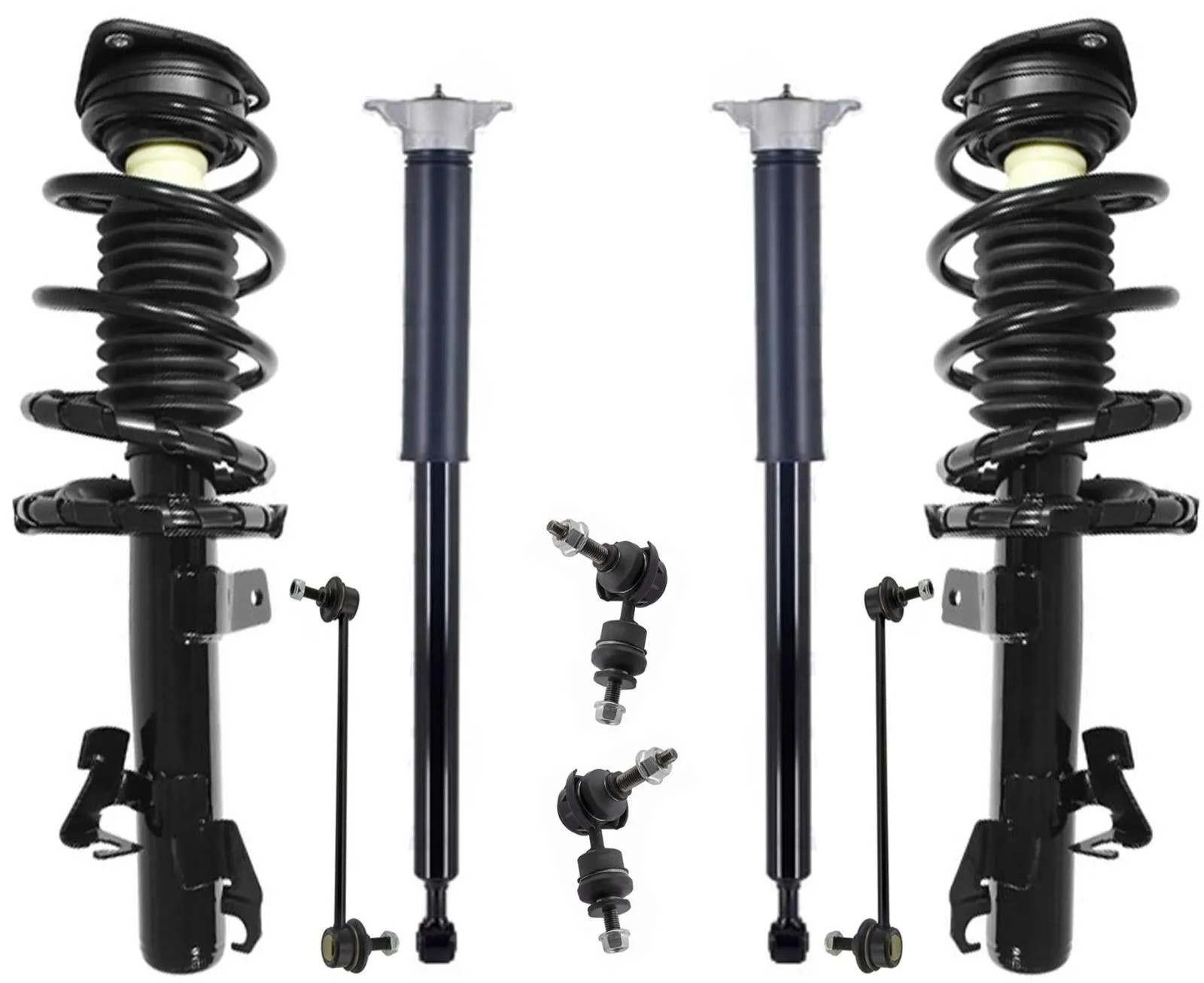 Front Complete Struts Rear Shocks W/ Mounts & Links For Mazda 3 10-13 2.0L 2.5L