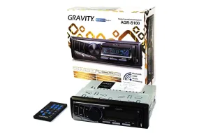 Gravity AGR-S100 Car Radio Entertainment System - Built-in Bluetooth/SD/USB/Front Aux - Mp3 Playable