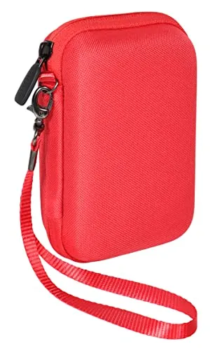 Handy Case for MacBook Pro, Air Power Adapter, MagSafe, MagSafe2, iPhone 12/12 Pro MagSafe Charger, USB C Hub, Type C Hub, USB Multi Ports Type c hub, Detachable Wrist Strap, mesh Pocket (Red)