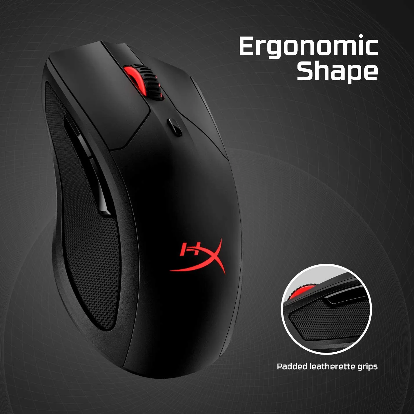 HyperX Pulsefire Dart - Wireless RGB Gaming Mouse, Software-Controlled Customization, 6 Programmable Buttons, Qi-Charging Battery up to 50 Hours - PC, PS4, Xbox One Compatible