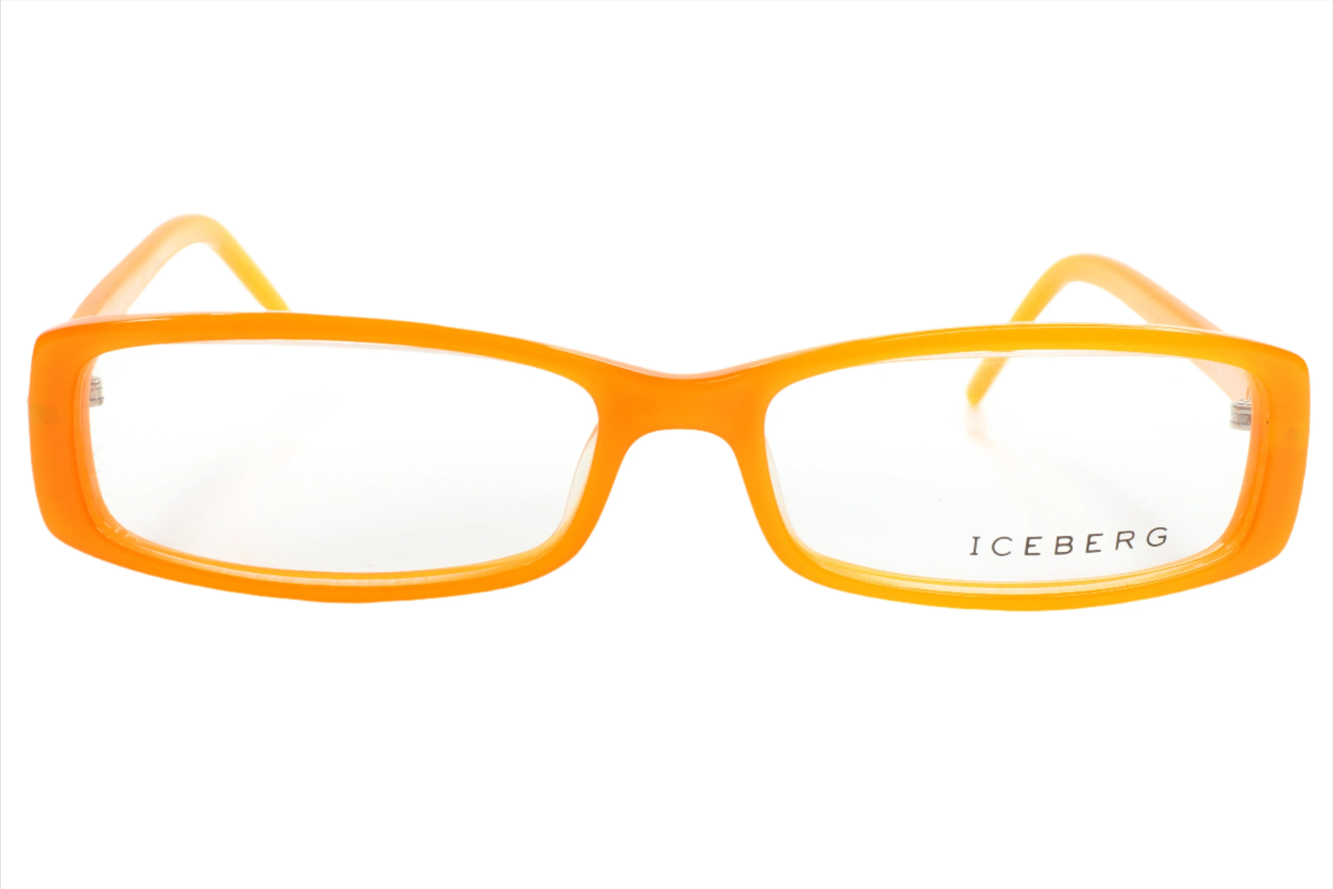 Iceberg IC03704 Orange Rectangle Acetate Fashion Italy Eyeglasses