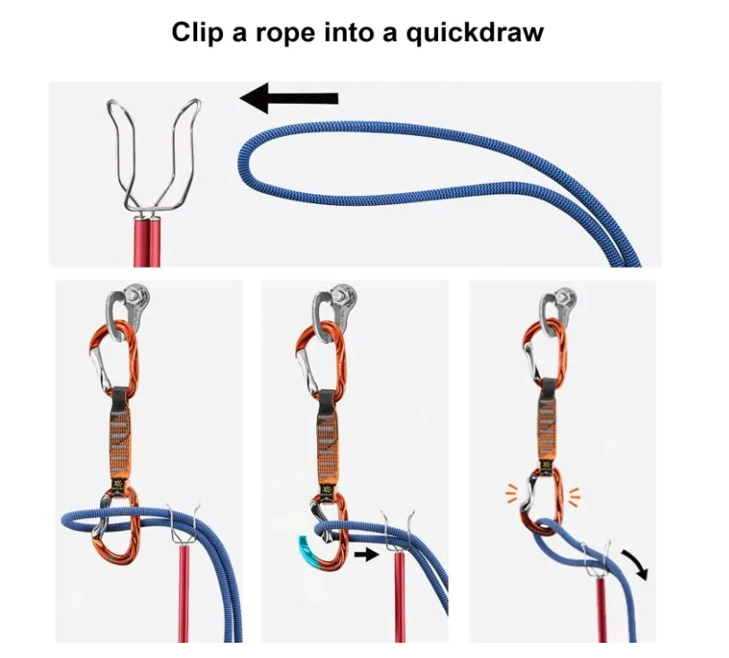 KAILAS Clip-up IV Stick Clip Solid Ultralight Extendable Quickdraw Grabber Climbing Gear