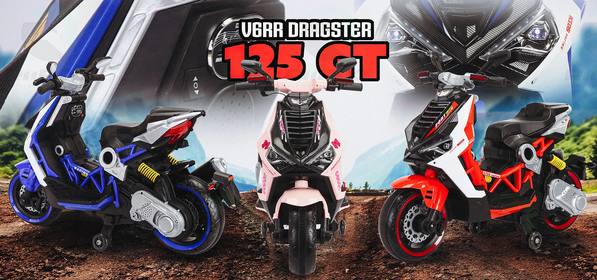 Kids V6RR Dragster 125 GT Motorbike