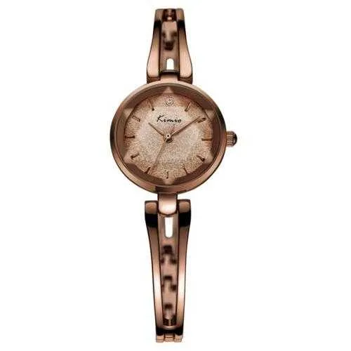 KIMIO KW6033S Fashion Women Quartz Watch Dimensional Mirror Ladies Dress Bracelet Watch