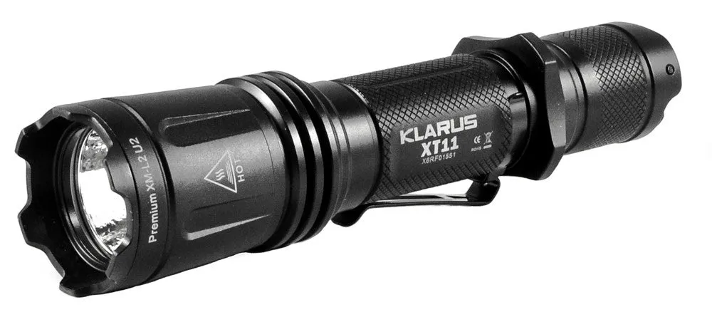 Klarus XT11 Stealth Black CREE XM-L2 U2 LED Flashlight 1060 Lumens - with battery