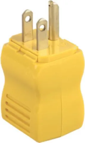 Legrand PS5965YCC20 Yellow 15A 125V Hinged Straight Blade Plug