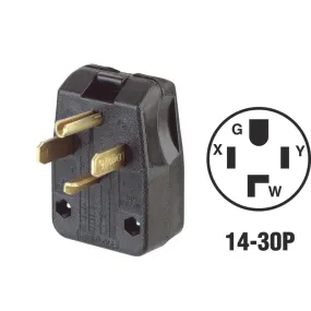 Leviton 30A/50A 125V/250V 4-Wire 3-Pole Dual Range/Dryer Power Plug