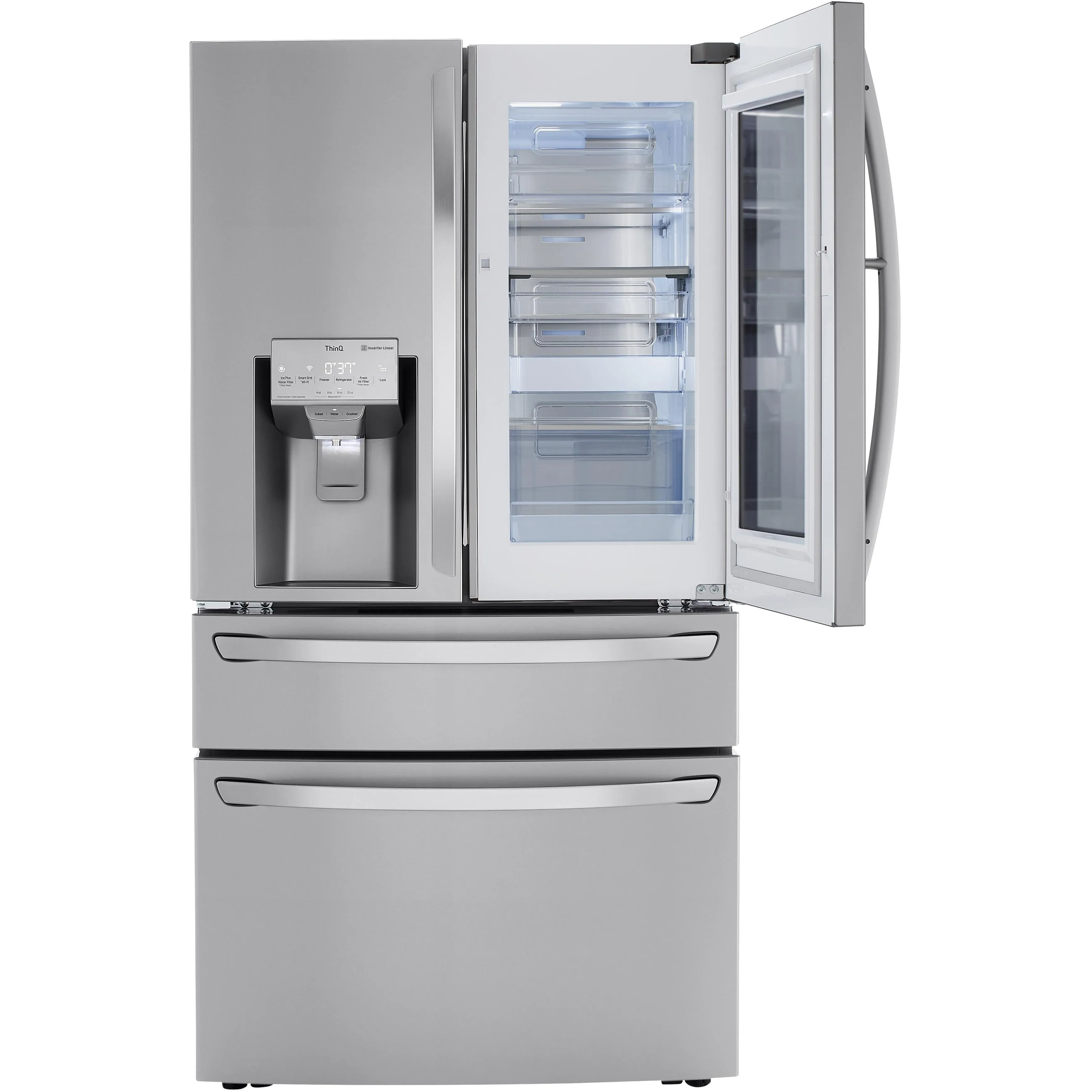 LG 23 cu. ft. Counter-Depth French 4-Door Refrigerator with InstaView™ Door-in-Door® LRMVC2306S