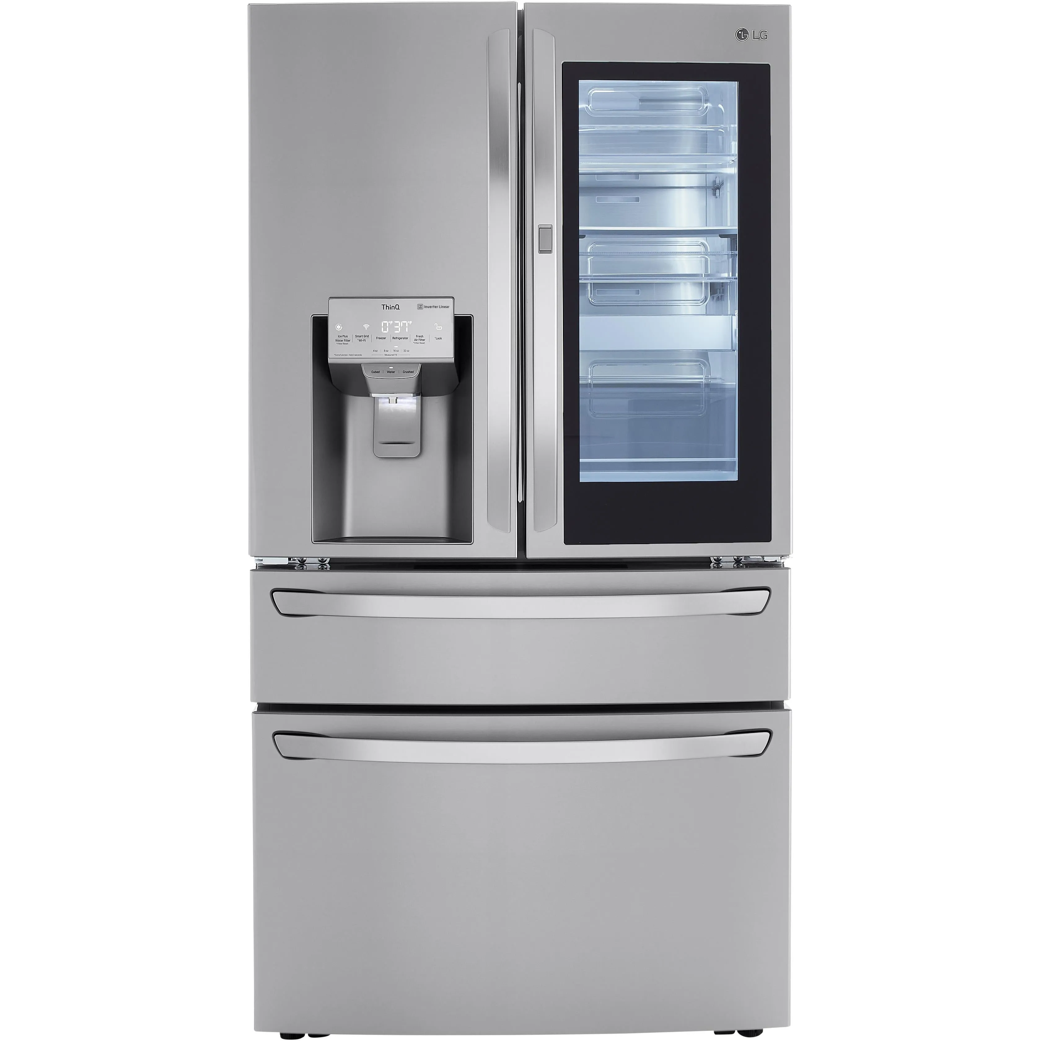 LG 23 cu. ft. Counter-Depth French 4-Door Refrigerator with InstaView™ Door-in-Door® LRMVC2306S