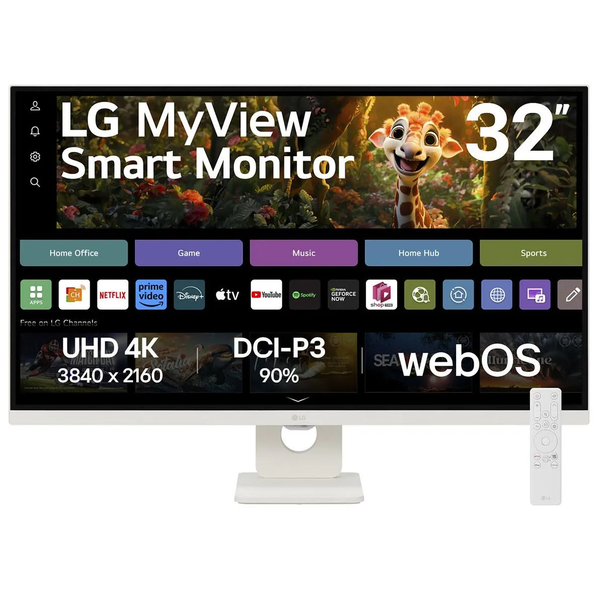 LG 32SR73U-W 32" 4K UHD MyView Smart Monitor with webOS 23