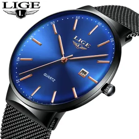 LIGE men's fashion watch