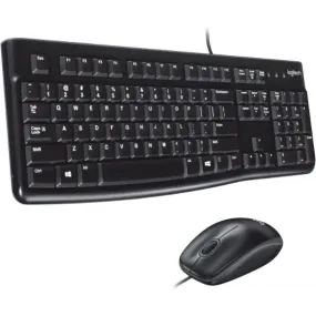 Logitech MK120 Wired Keyboard and Mouse Combo - Black