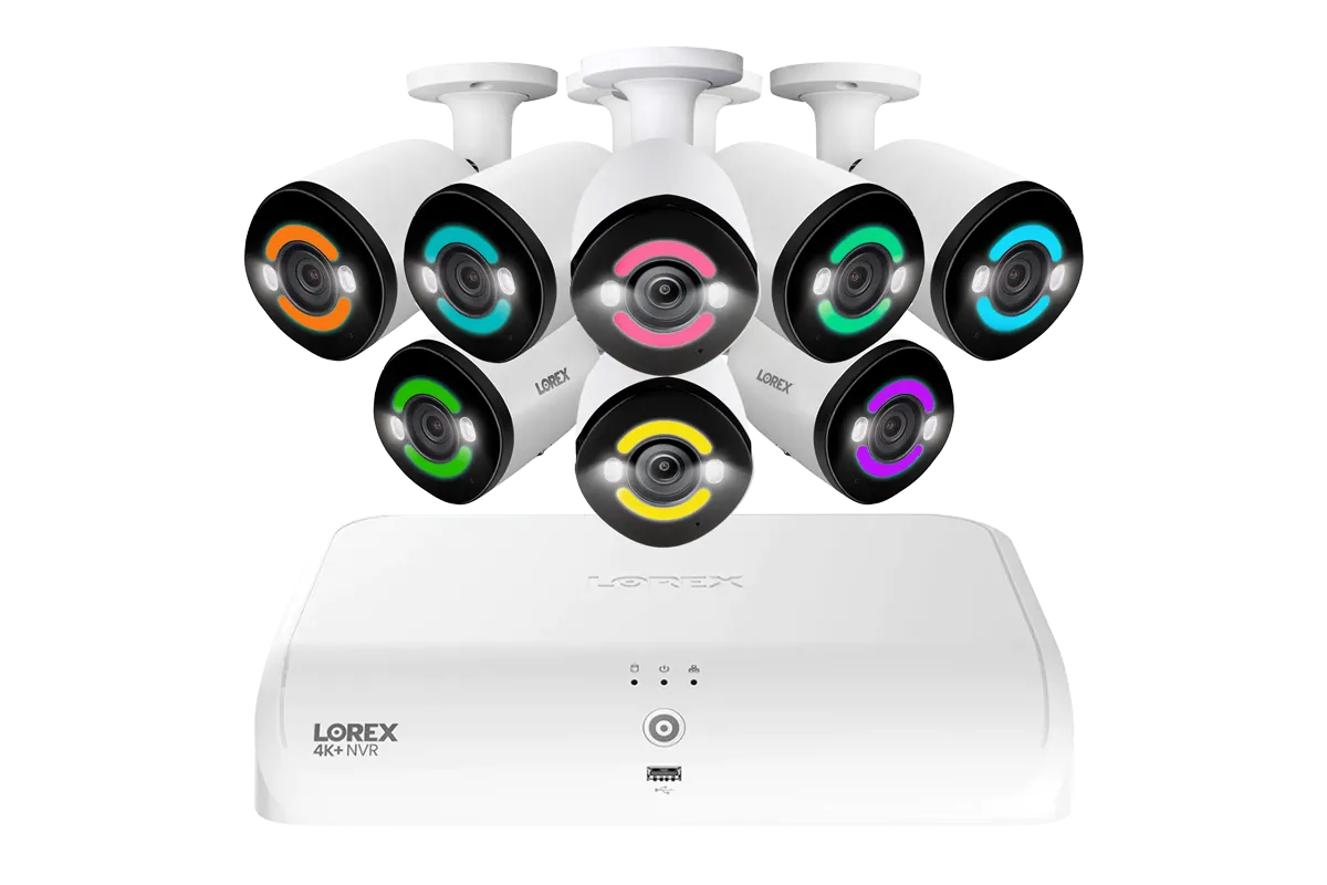 Lorex 4K  12MP 16 Camera Capable (8 Wired   8 Fusion Wi-Fi ) 2TB Wired NVR System with H30 IP Bullet Cameras