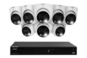 Lorex Fusion Series 4K 16 Camera Capable (Wired or Fusion Wi-Fi) 4TB Wired NVR System with H13 IP Dome Cameras