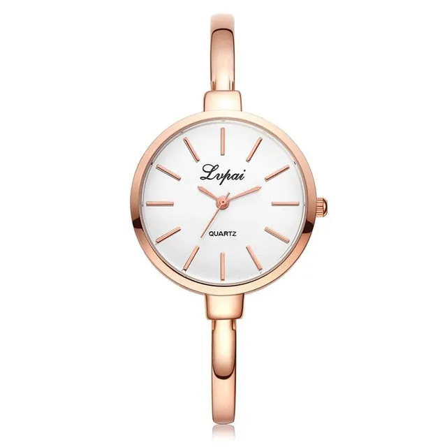 Lvpai Rose Gold Women Bracelet Watches Fashion Luxury Quartz-Watches Brand Ladies Casual Dress Sport Watch Clock Dropshiping