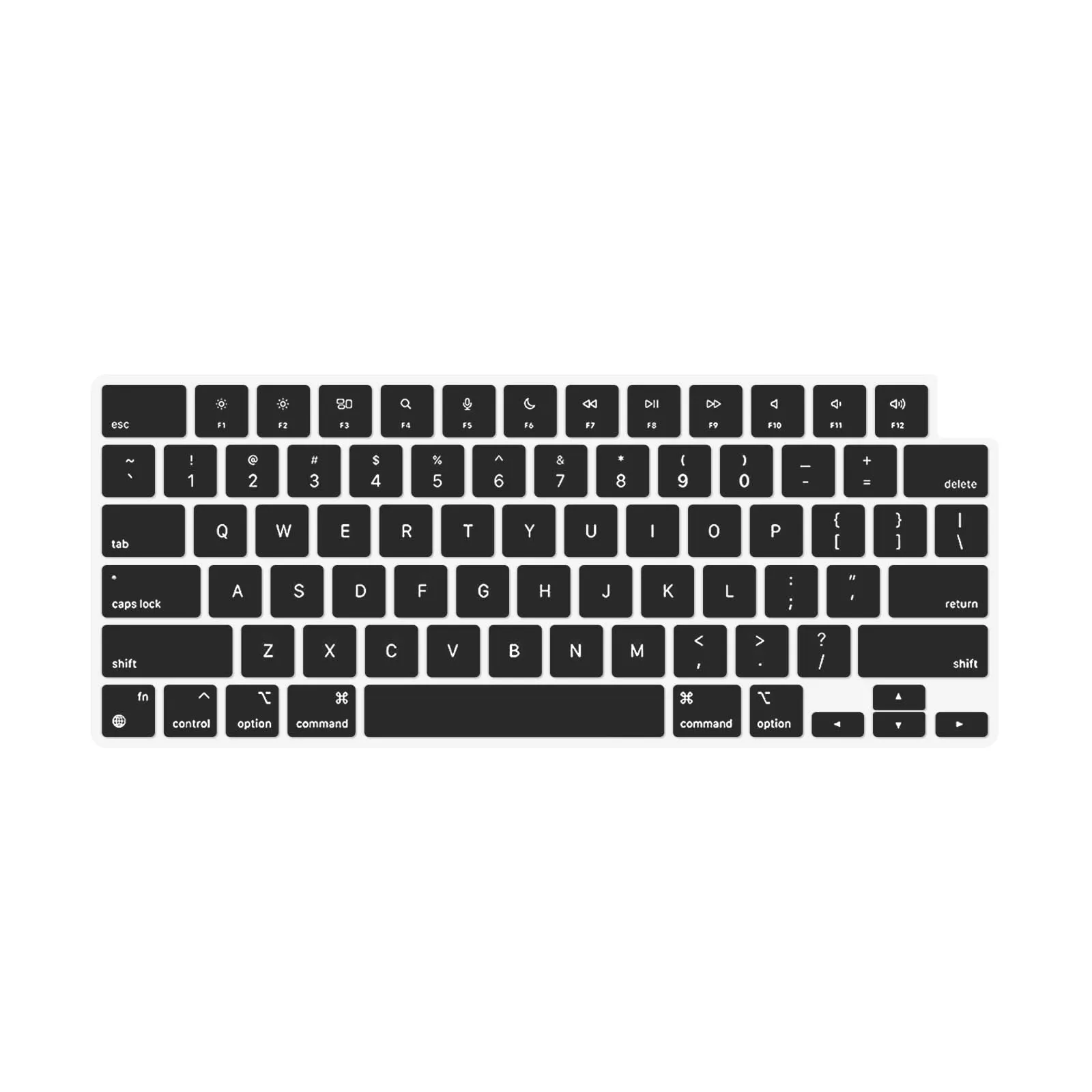 Macbook Keyboard Cover Skin for MacBook Pro 14 Inch 16 inch Keyboard skin 2021 | A2442 A2485 US English Layout Black