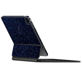 Magic Keyboard for iPad Pro 12.9" (2021) LUXURIA Navy Blue HONEYCOMB 3D TEXTURED Skin