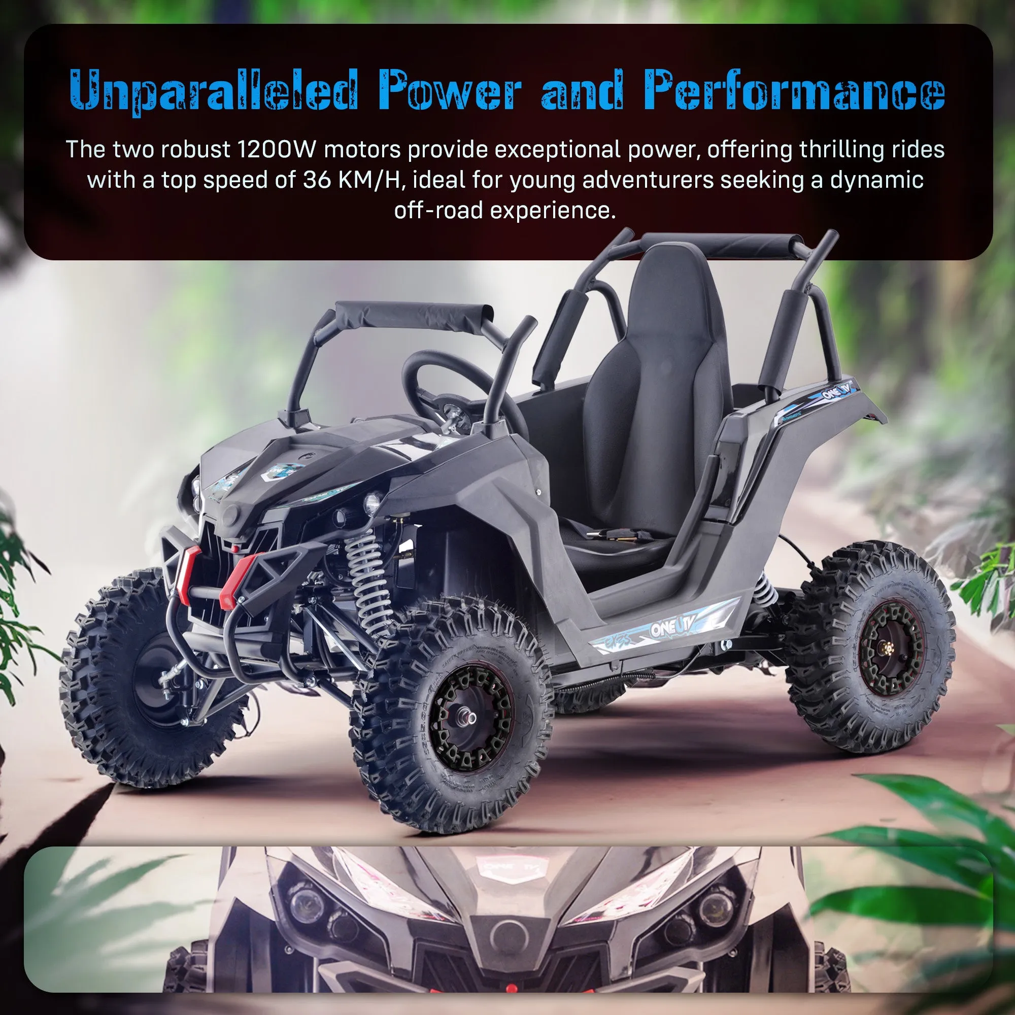 MaxPow EX3S UTV-MX 1200W Buggy - 48V12AH Battery