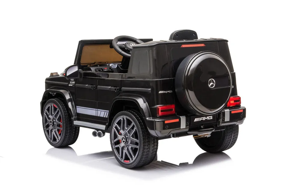 Mercedes-Benz AMG G63, 12V Electric Kids' Ride on Car With Parental Remote Control, LED Lights, Leather Seat and MP3- Kids on Wheelz