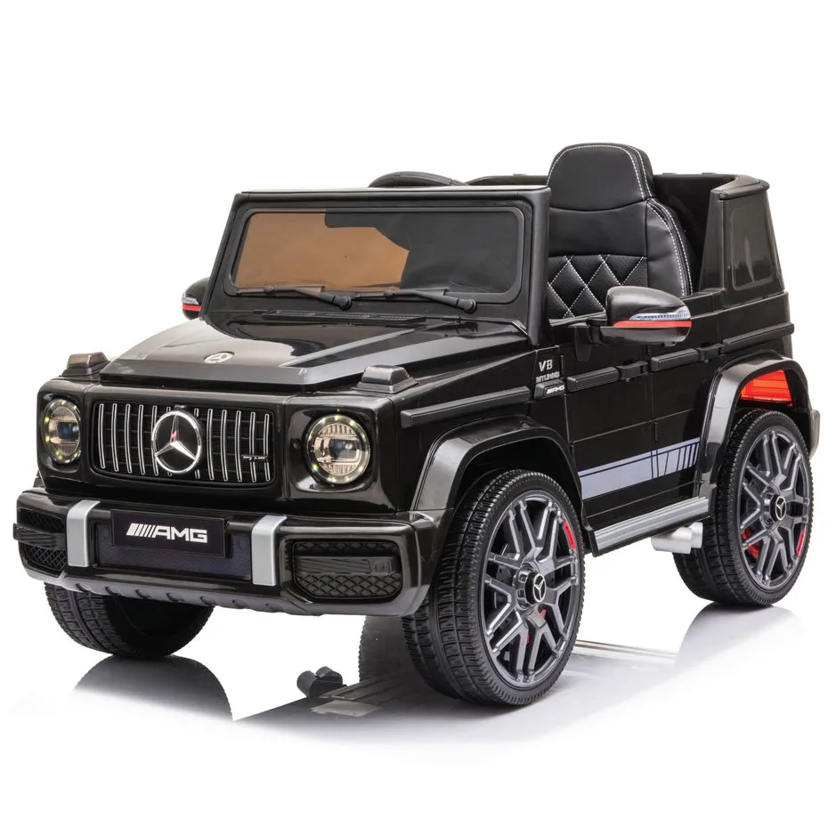 Mercedes-Benz AMG G63, 12V Electric Kids' Ride on Car With Parental Remote Control, LED Lights, Leather Seat and MP3- Kids on Wheelz