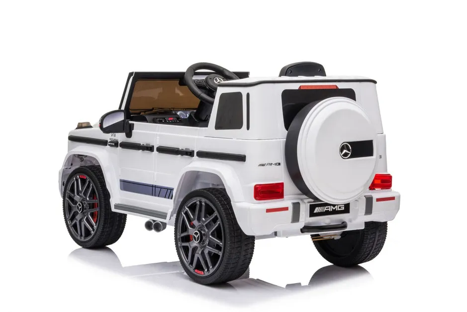 Mercedes-Benz AMG G63, 12V Electric Kids' Ride on Car With Parental Remote Control, LED Lights, Leather Seat and MP3- Kids on Wheelz