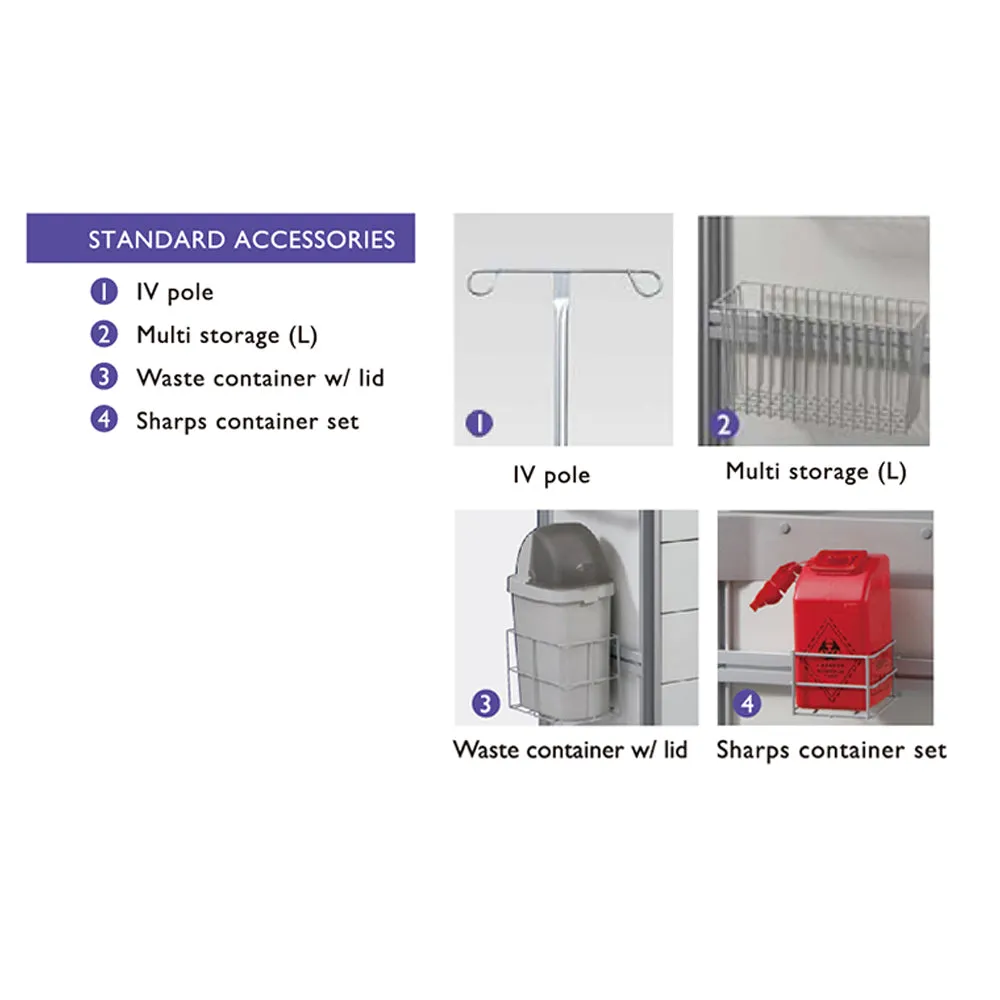 MX Procedure Cart 34" (White)