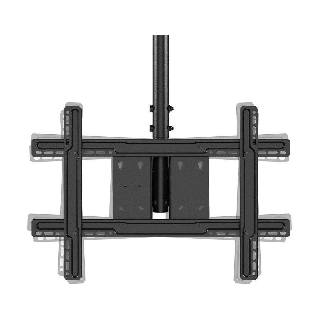 NB North Bayou NBT560-15 32"- 75" with 68.2Kg Max Payload Ergoflex Flat Panel Heavy Duty TV Ceiling Mount with Tilt and Swivel Motion for LCD LED Monitors and TV Television