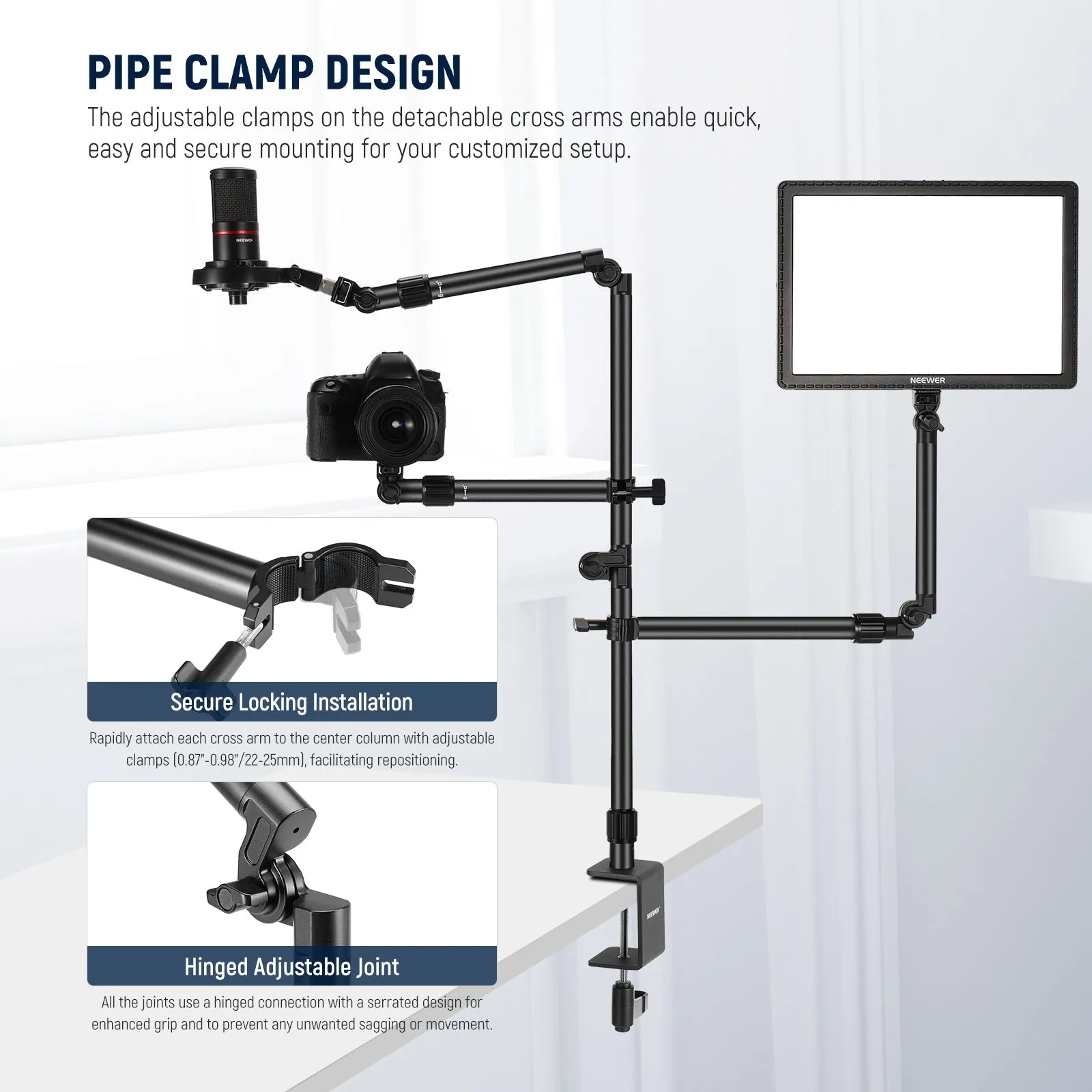 NEEWER ST008 Overhead Camera Desk Mount