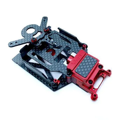 NEXX RACING Dual-Lipo Carbon Chassis Conversion Kit for MR03 (RED) NX-077