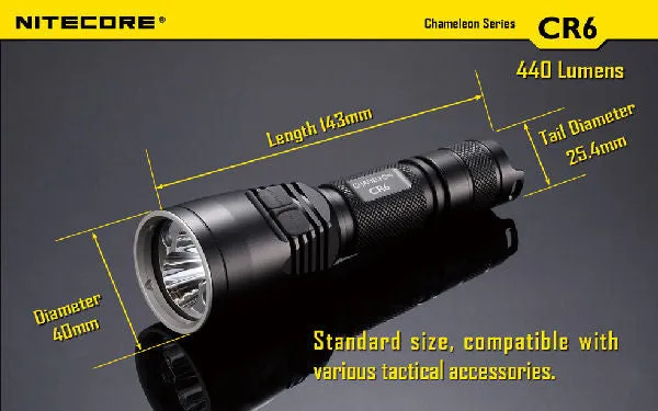 NITECORE Chameleon CR6 440 Lumen CREE XP-G2(R5) LED Flashlight