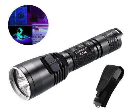 Nitecore Chameleon Series CU6 (Ultra Violet) 440 Lumen 1 x 18650 / 2 x CR123A CREE XP-G2 Dual Color LED Flashlight