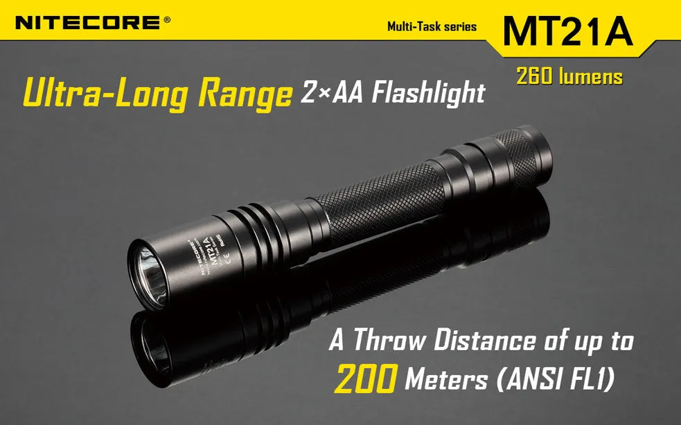 Nitecore MT21A CREE XP-E2 LED Flashlight 260 Lumens