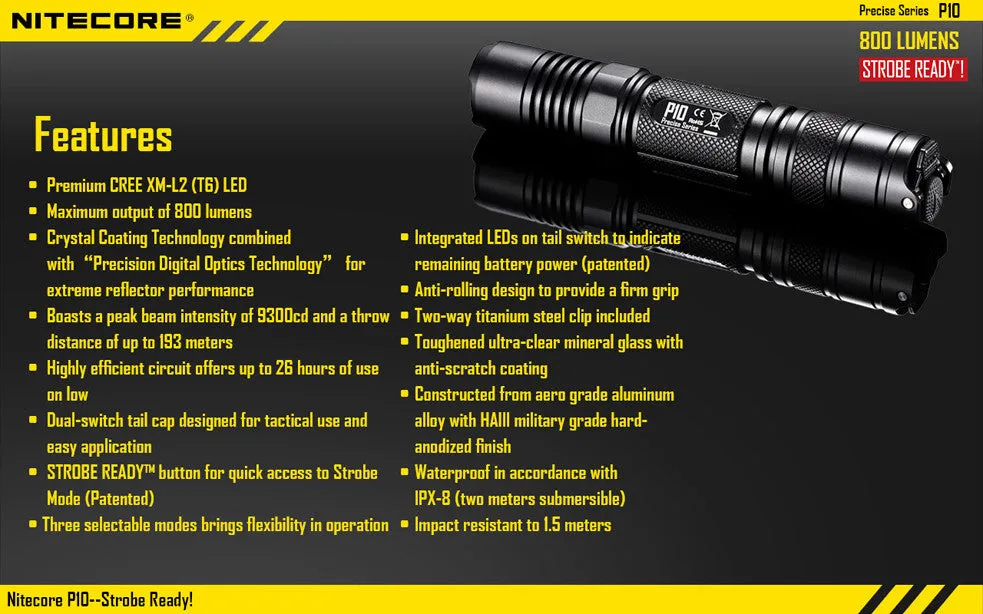 NiteCore P10 LED Flashlight