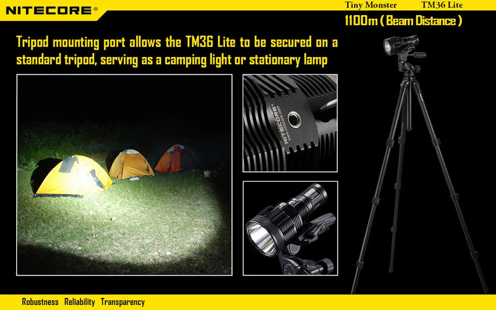 Nitecore TM36 Lite Luminus SBT-70 LED Rechargeable Flashlight