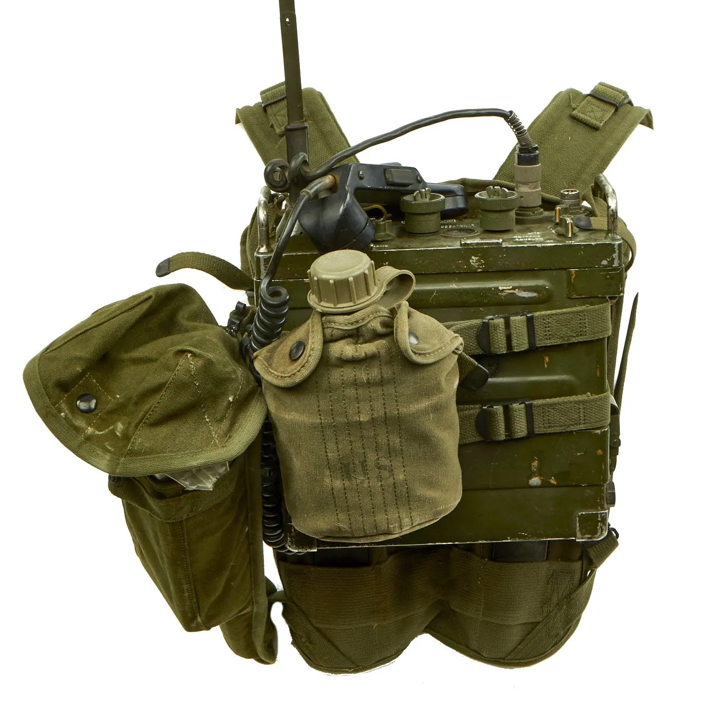 Original Vietnam War U.S.M.C. Radio Set RT-505B / PRC-25 Backpack Radio Rig - Serial 81316