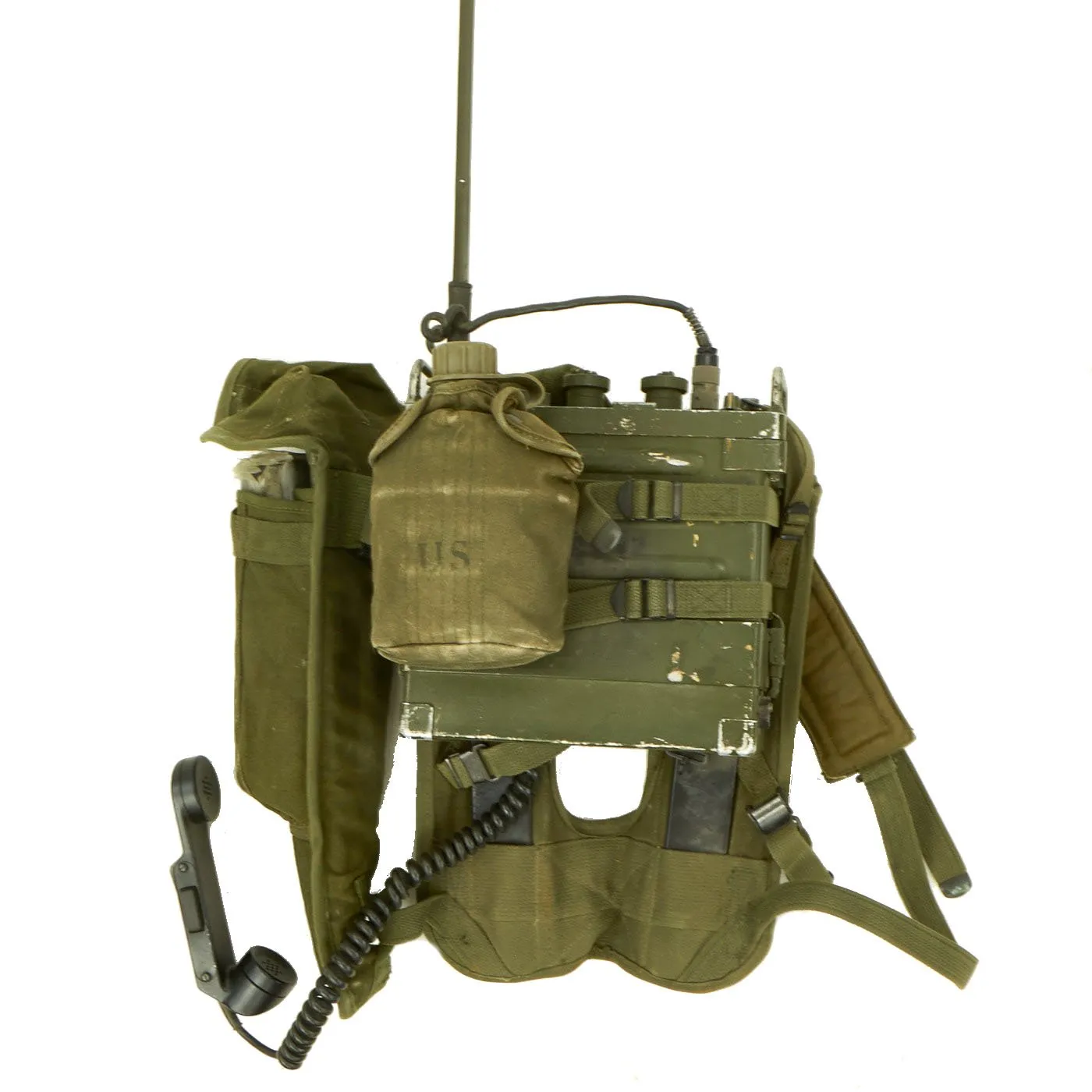 Original Vietnam War U.S.M.C. Radio Set RT-505B / PRC-25 Backpack Radio Rig - Serial 81316