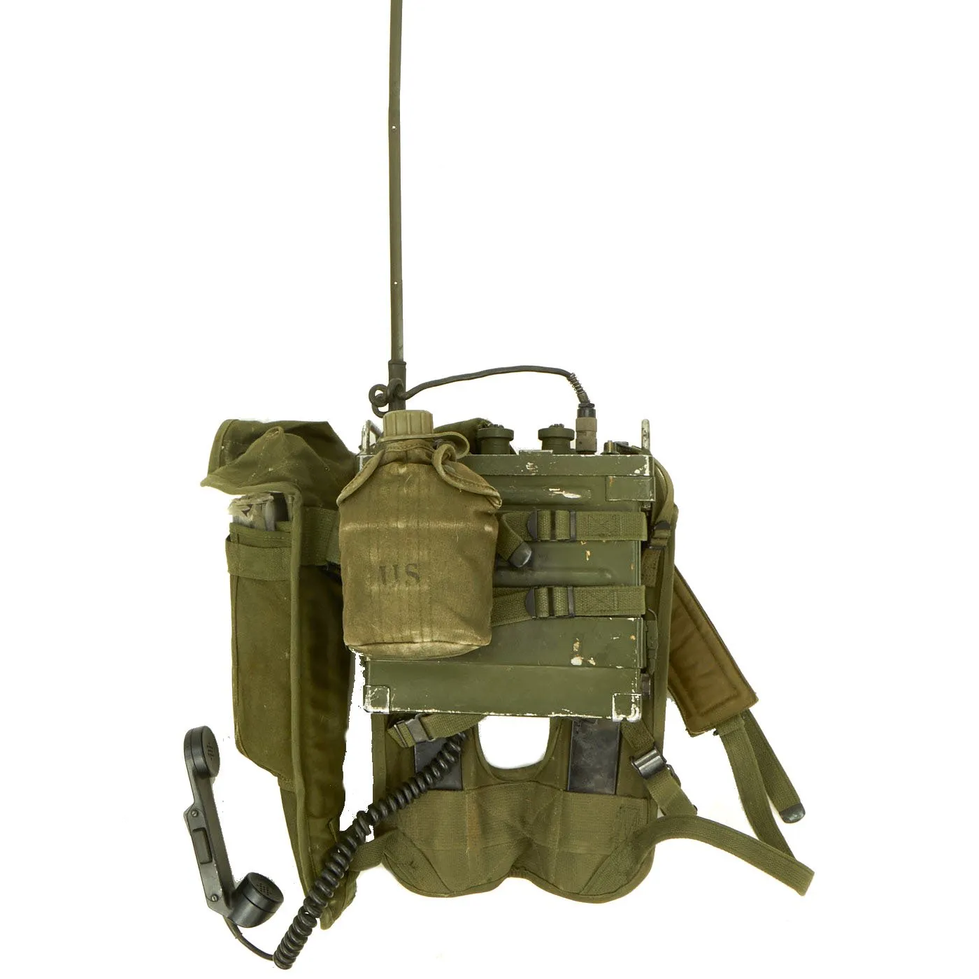 Original Vietnam War U.S.M.C. Radio Set RT-505B / PRC-25 Backpack Radio Rig - Serial 81316