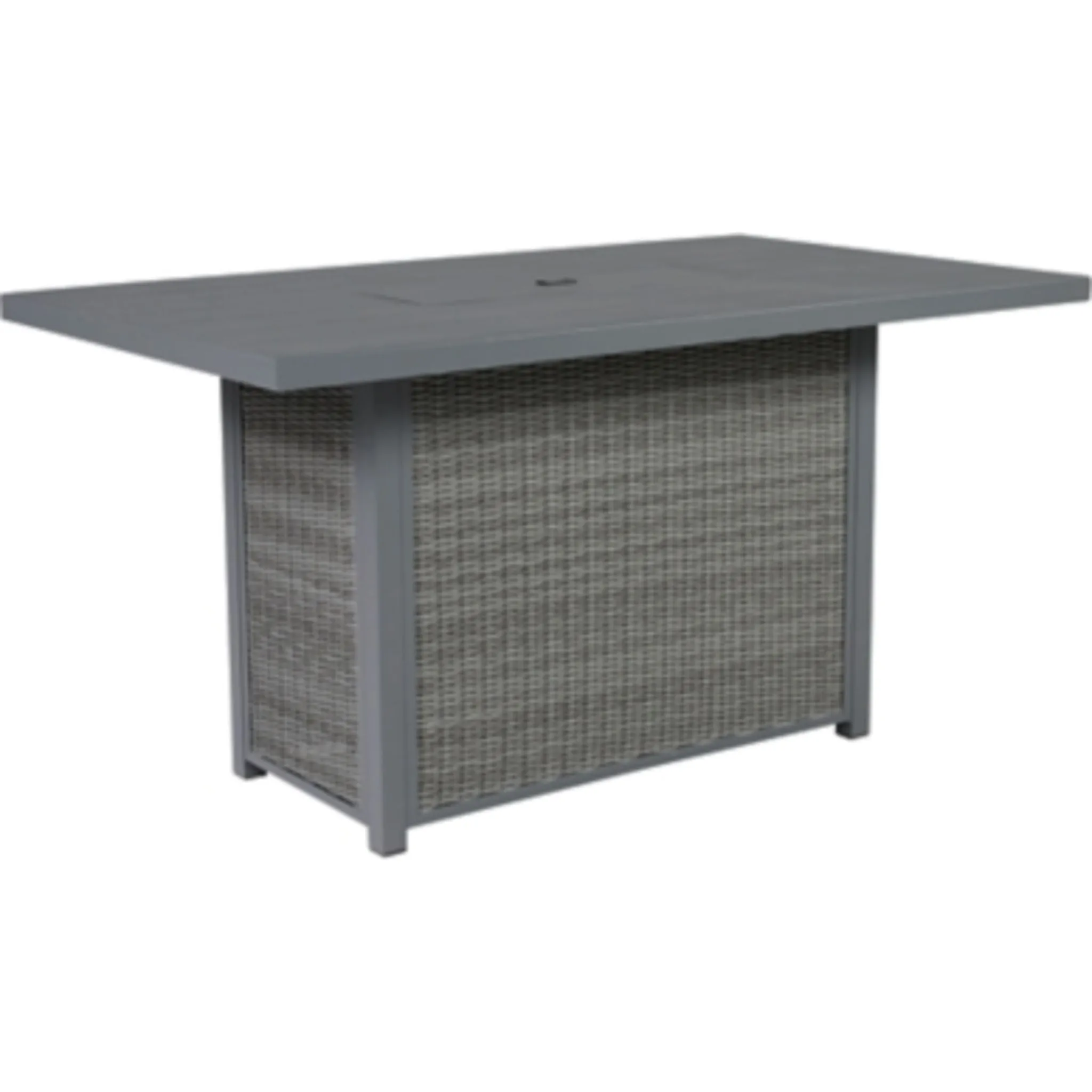 Palazzo Outdoor Bar Table with Fire Pit - Gray