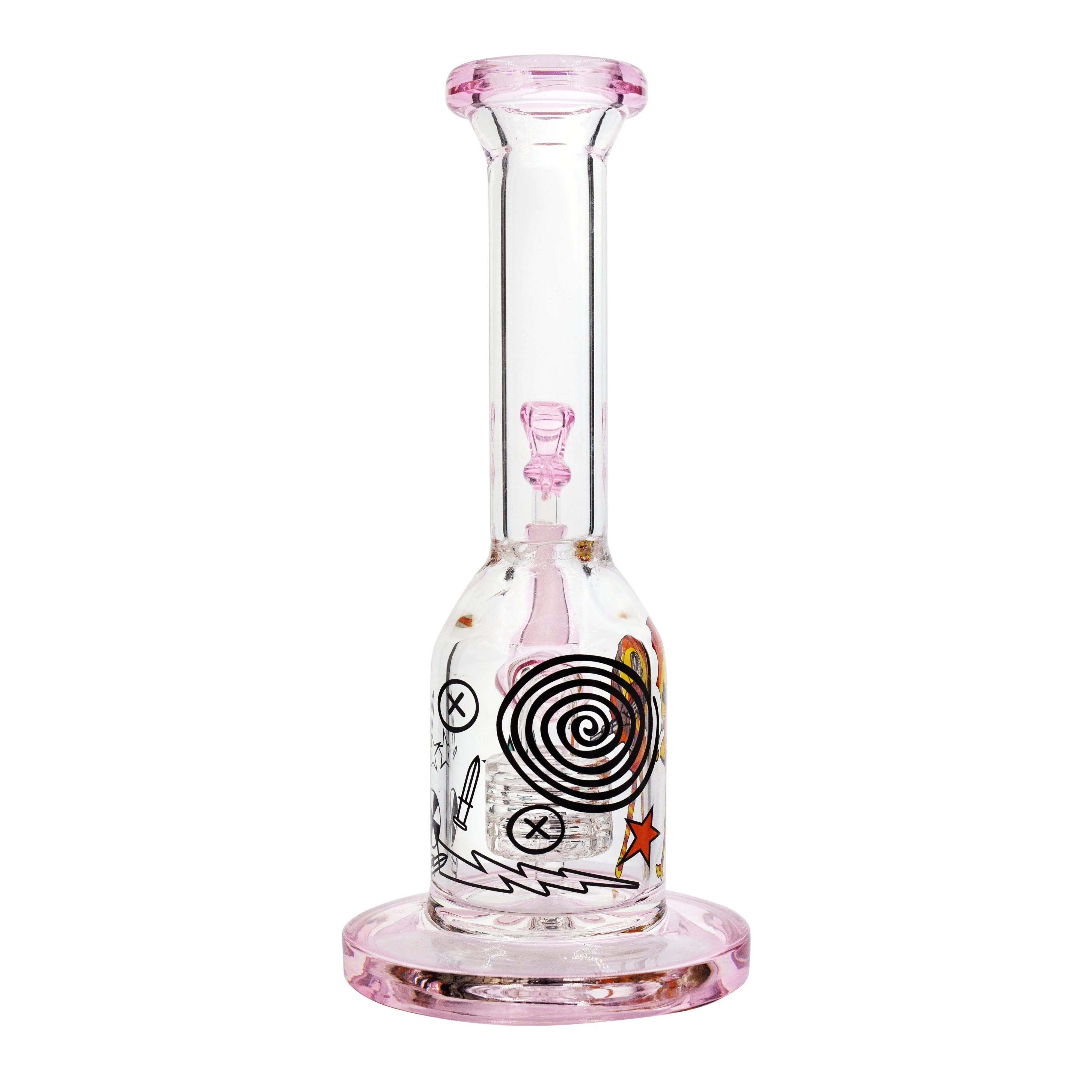 Pink Cartoon Bong - 7.5in