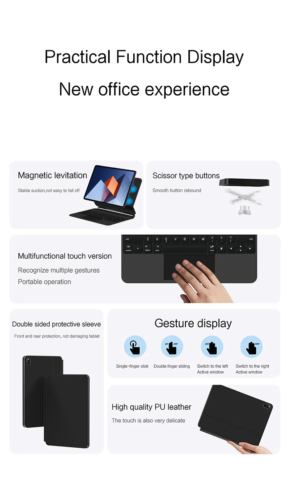 Premium HUWEI Magic Keyboard Folio - Smart Magnetic Case for Huawei MateBook E 12.6 inch 2022