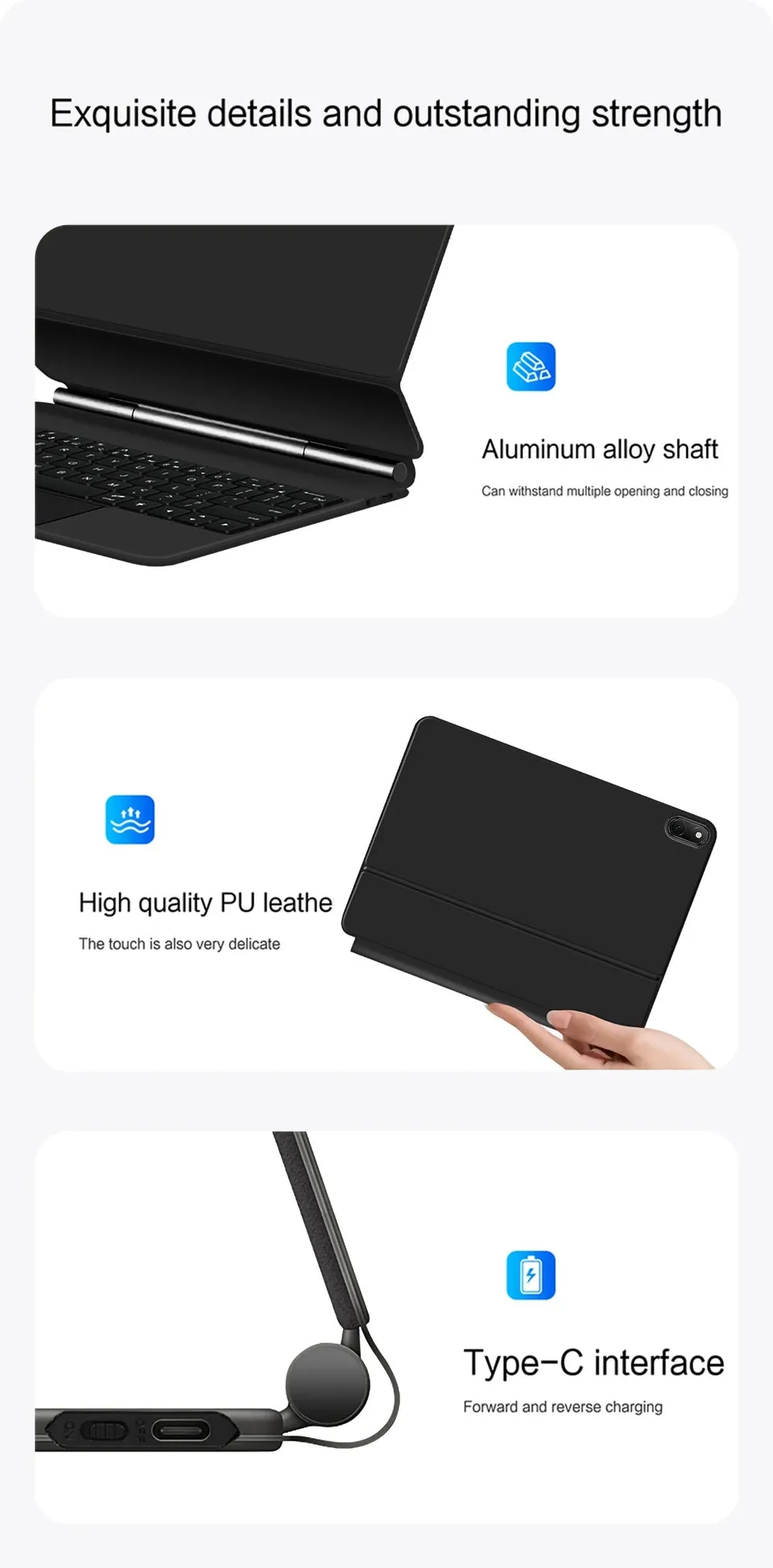 Premium HUWEI Magic Keyboard Folio - Smart Magnetic Case for Huawei MateBook E 12.6 inch 2022