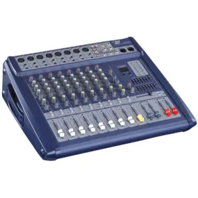 Professional PMX808DU 8-Channel 800W Powered Mixer With Built-in Amplifier, BlueTooth, USB, DSP Effects And Phantom Light - Brand New