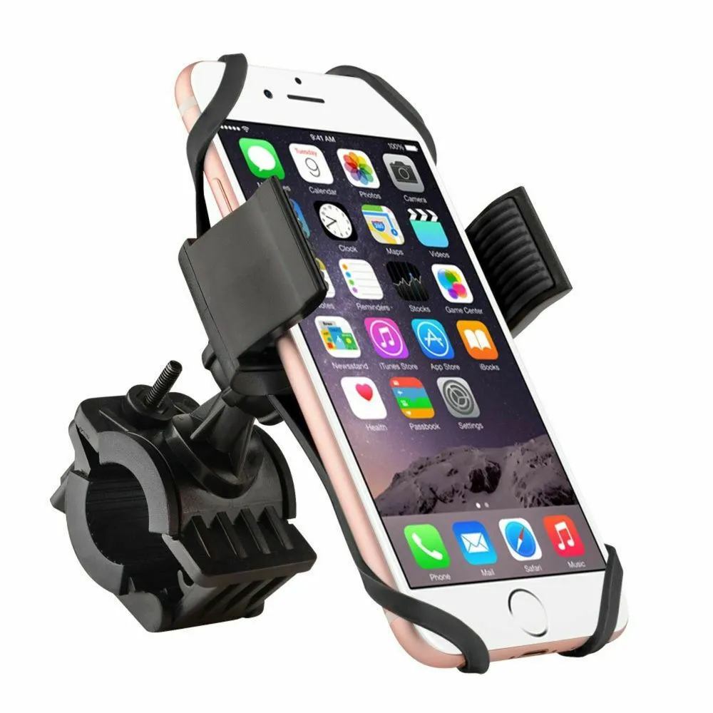 PROWheelX™ Silicone Shockproof Bike Cell Phone Holder | Motorcyle Cycling Handlebar Mount