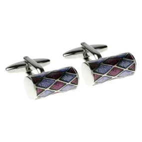 Purple Harlequin Cufflinks