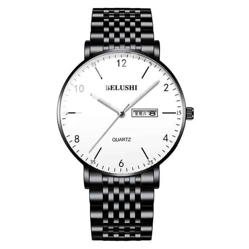 Quartz Men's Simple Watches 1JWS0125 Stainless Steel Business Wristwatch