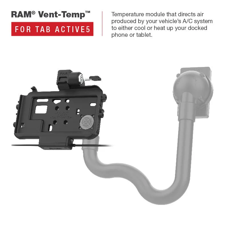 RAM® USB-C Low-Profile Dock   USB-A & RJ45 Data for Tab Active5 & 3