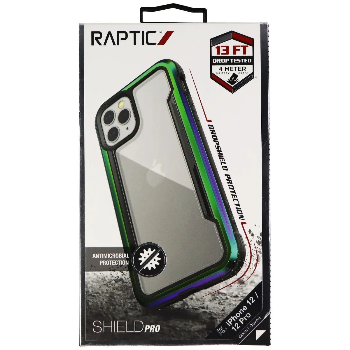 Raptic Shield Pro Case for Apple iPhone 12 & iPhone 12 Pro - Iridescent/Clear