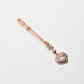 Rose Gold Clit Clamp. Tweezer Clitoral Clamp with Flowers and Heart