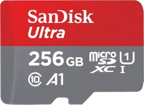 SanDisk 256GB Ultra Micro SD Card (SDXC) UHS-I A1 - 100MB/s Class 10