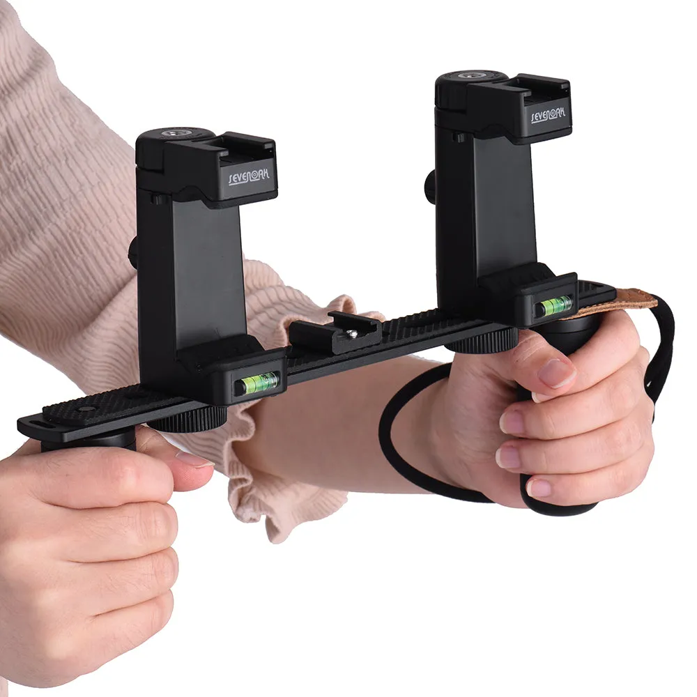 Sevenoak SK-PSC4 Dual Handheld Smart Grip Smart Phone Clip Clamp Holder